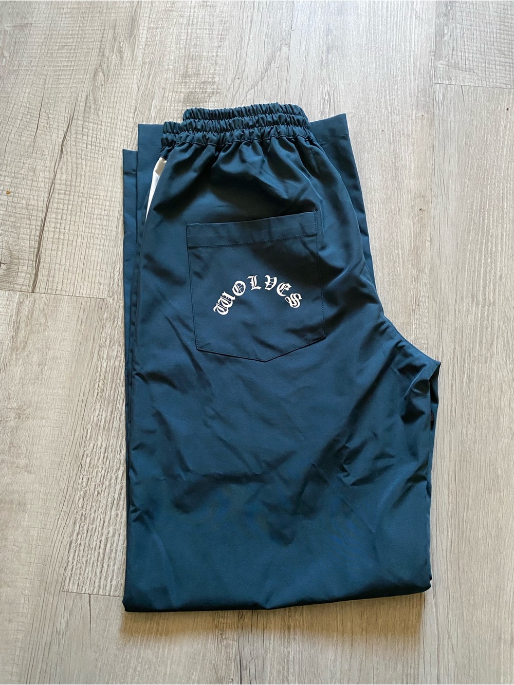 Darc Sport Women's Navy Track Joggers with 'WOLVES' Pocket Detail